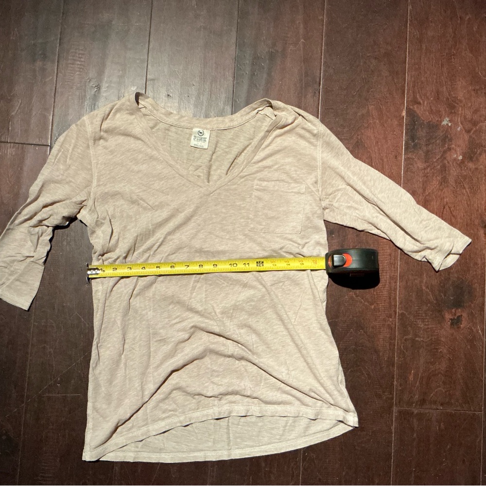 PINK Victoria's Secret Light Beige V-Neck Blouse